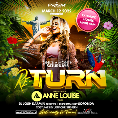 PRISM presents Re-TURN with special guest DJ Anne Louise