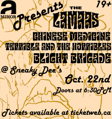 The Lamaas w/ Chinese Medicine, Terrible and the Horribles, & Blight Brigade