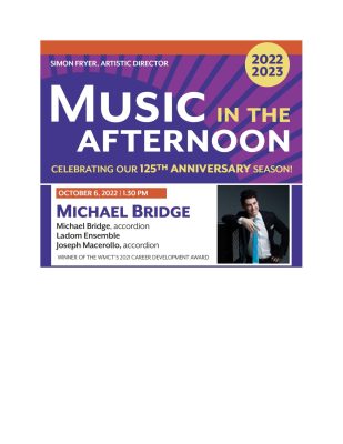 Music in the Afternoon: Michael Bridge