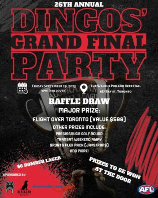AFL Grand Final Party - Hosted by the Toronto Dingos FC