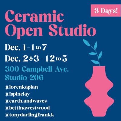 Ceramics Open Studio in The Junction!