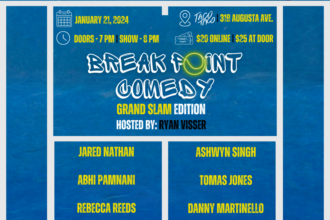 Gallery 1 - Break Point Comedy - Grand Slam Edition