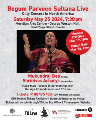 Begum Parveen Sultana Live: Only Concert in North America - CANCELLED
