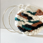 Gallery 3 - brass hoop, cotton wrapped hoop, finished circular weaving